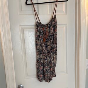 Free People Pink and Orange Smocked Camisole